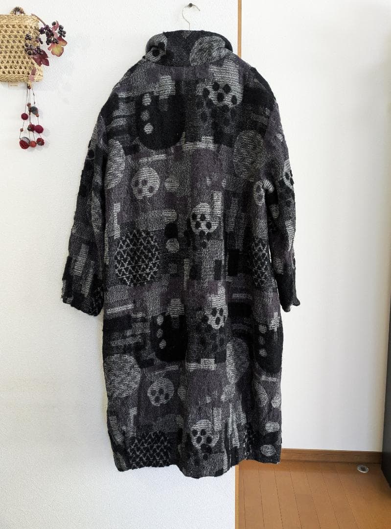 FUGA FUGA☆フーガフーガ☆20年冬☆ジャガードロングコート☆モノトーン