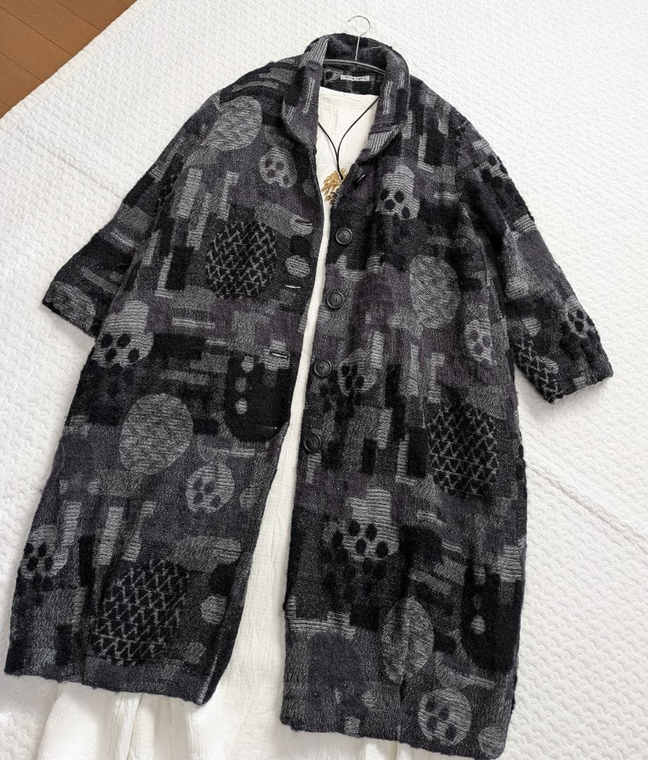 FUGA FUGA☆フーガフーガ☆20年冬☆ジャガードロングコート☆モノトーン