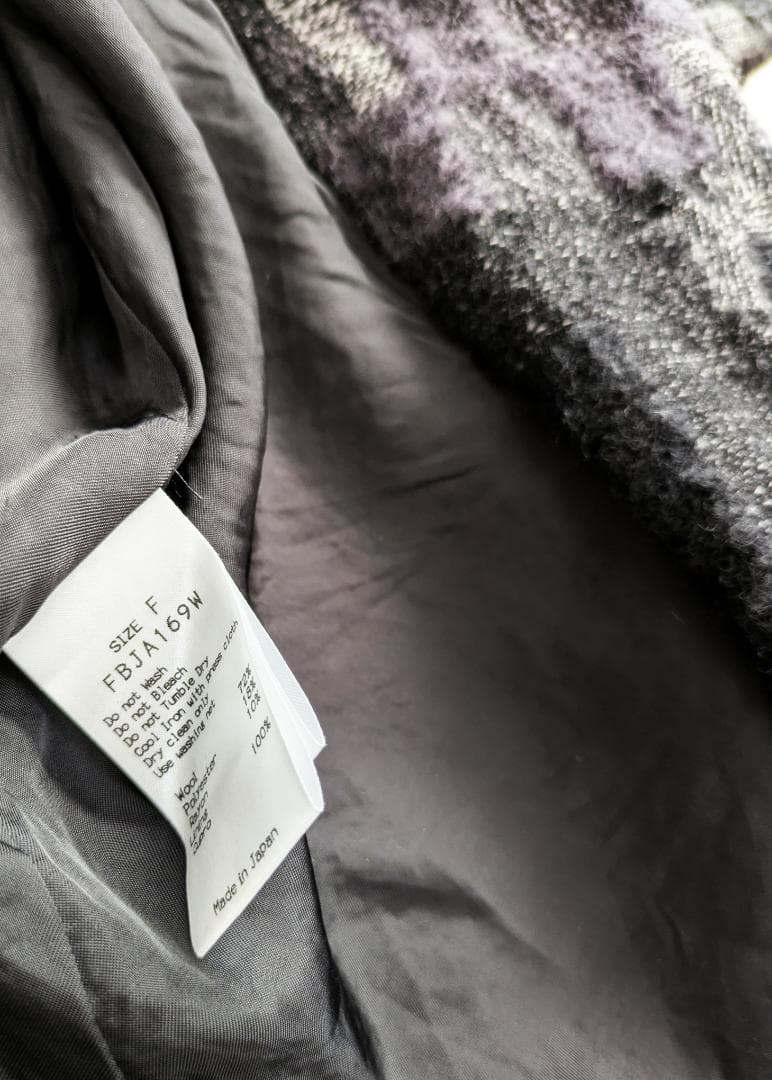 FUGA FUGA☆フーガフーガ☆20年冬☆ジャガードロングコート☆モノトーン