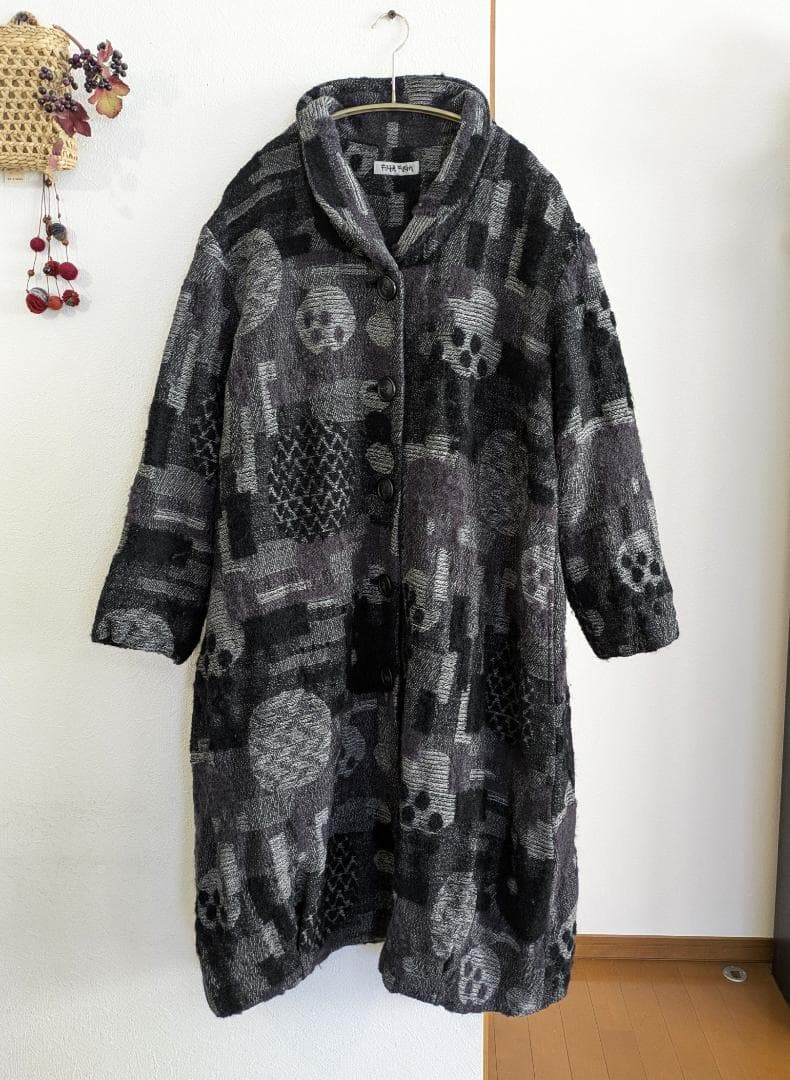 FUGA FUGA☆フーガフーガ☆20年冬☆ジャガードロングコート☆モノトーン