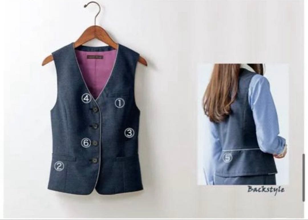 洗える パトリックコックス 事務服 3点セット ネイビー S～M 5-7号