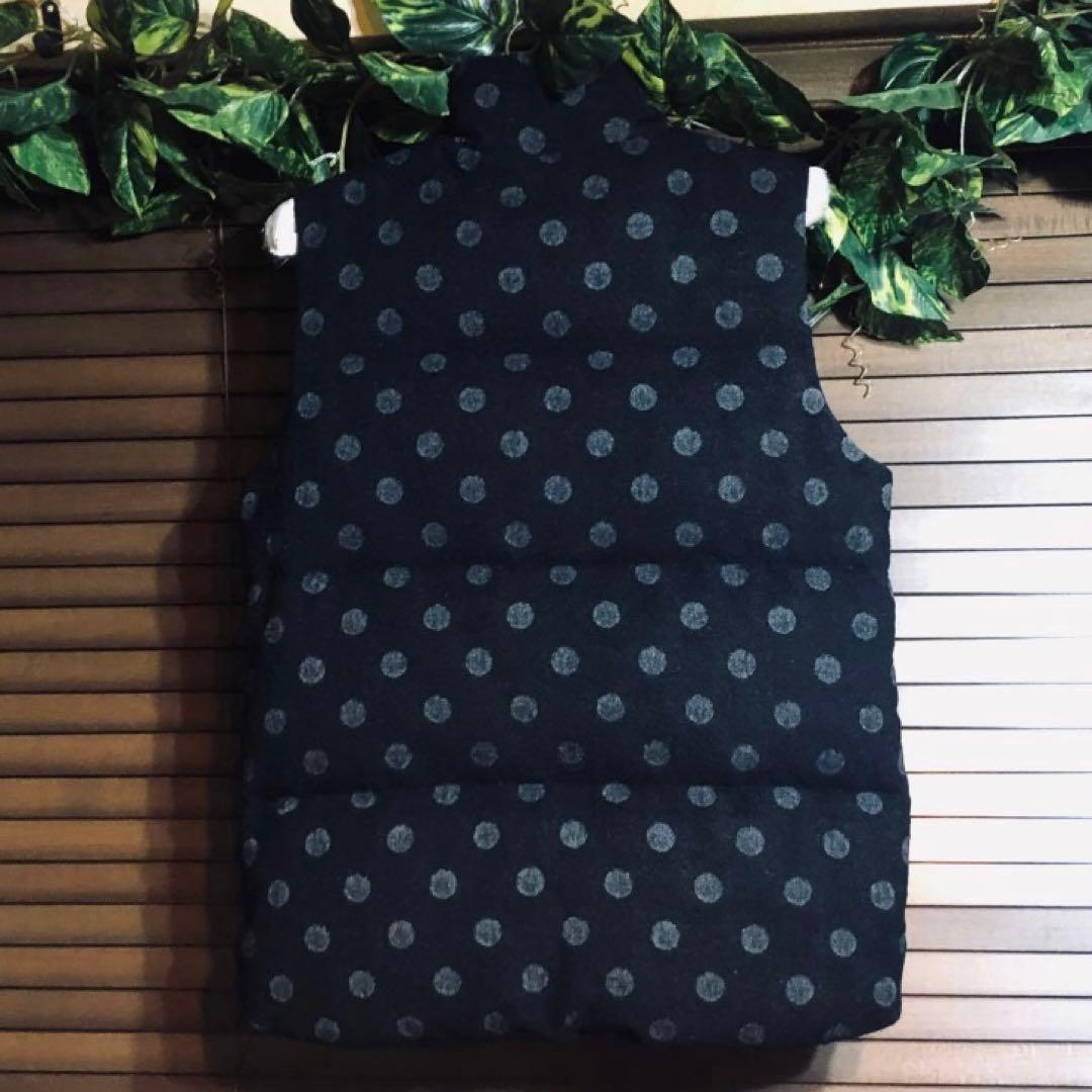 PEARY GATES/パーリーゲイツ/ダウンベスト/ブラック×ドット