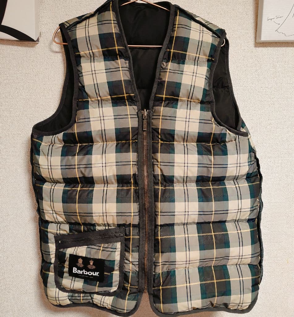 破格 Barbour ダウンベスト ダークグリーン 38