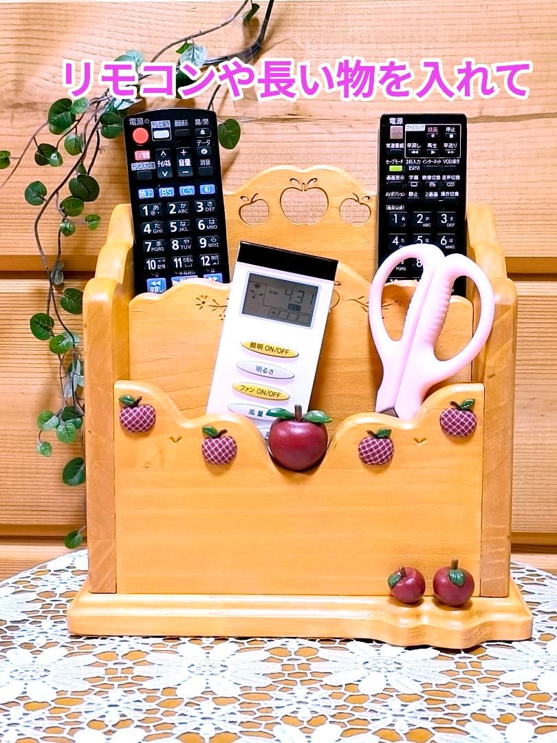 ⭐️アメリカンカントリー雑貨❤️木製まん丸ෆりんごෆの多目的スタンド