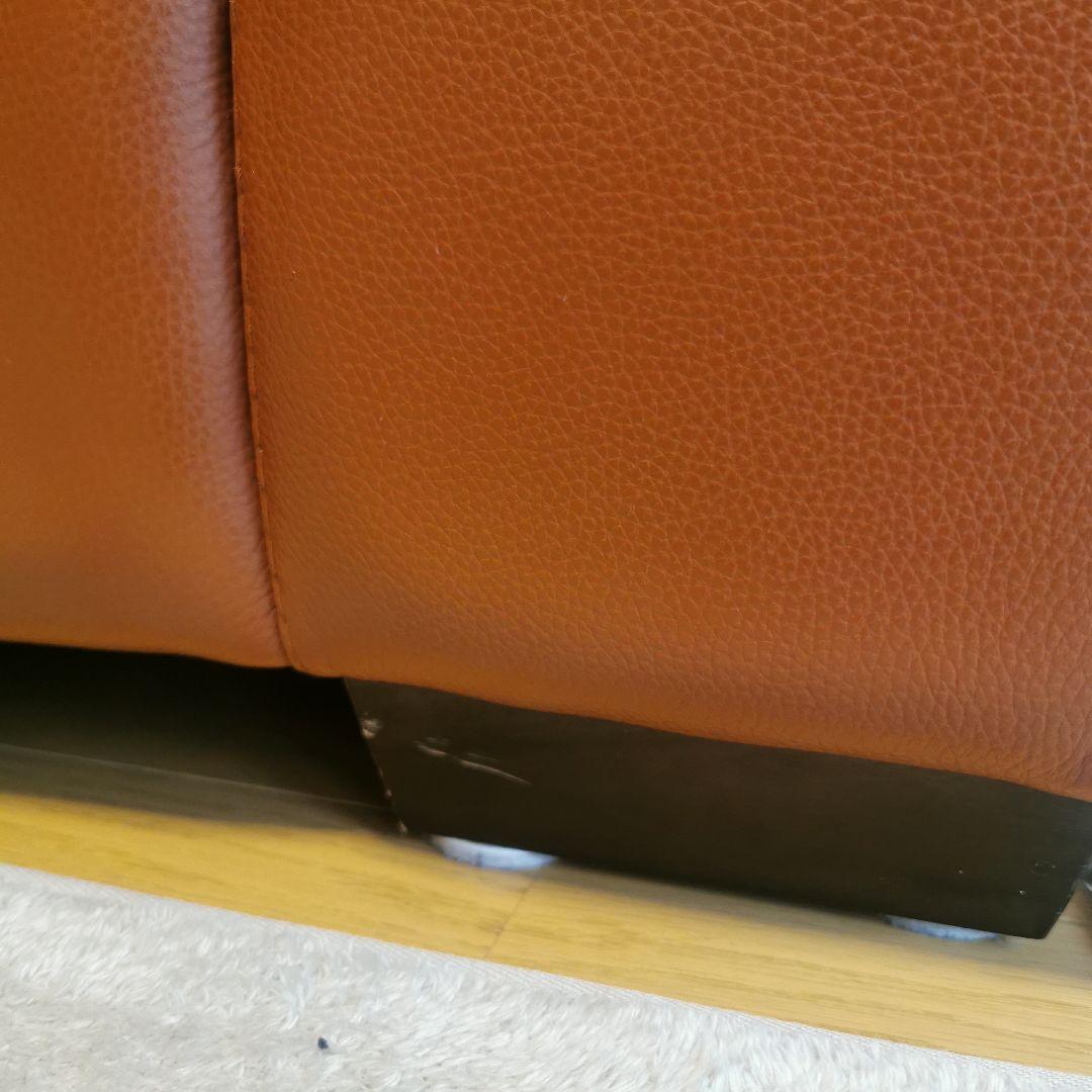 【MDS様用】ブラウン本革3人掛けソファ