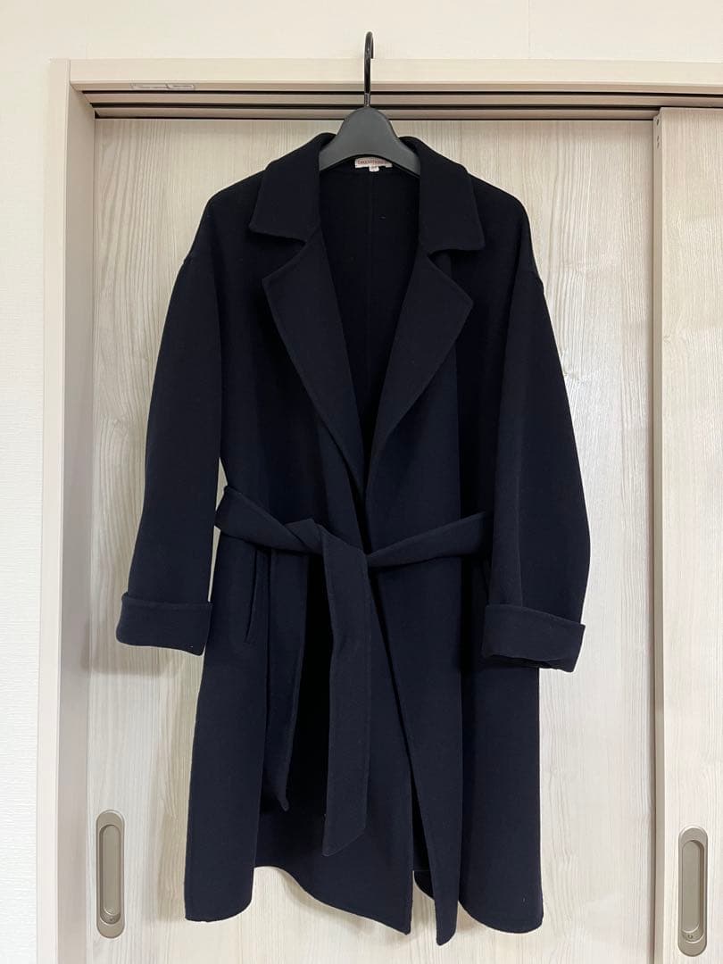 DRESSTERIOR ミドル丈リバーコート 34 ネイビー