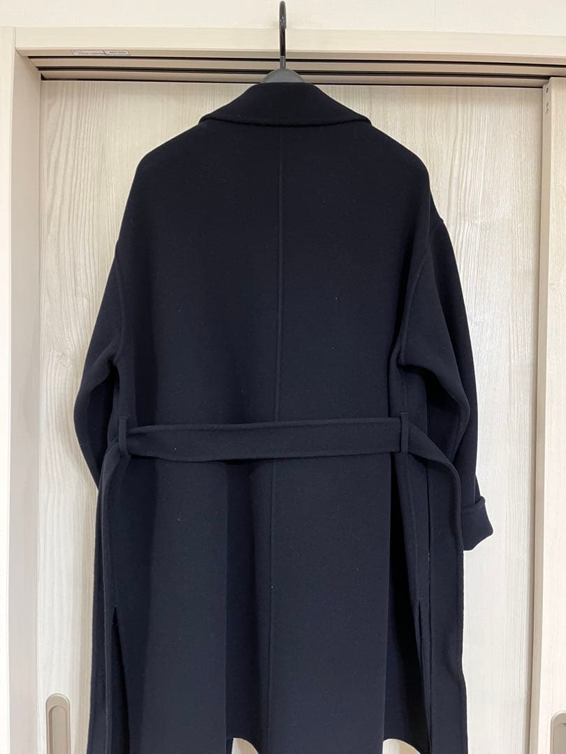 DRESSTERIOR ミドル丈リバーコート 34 ネイビー