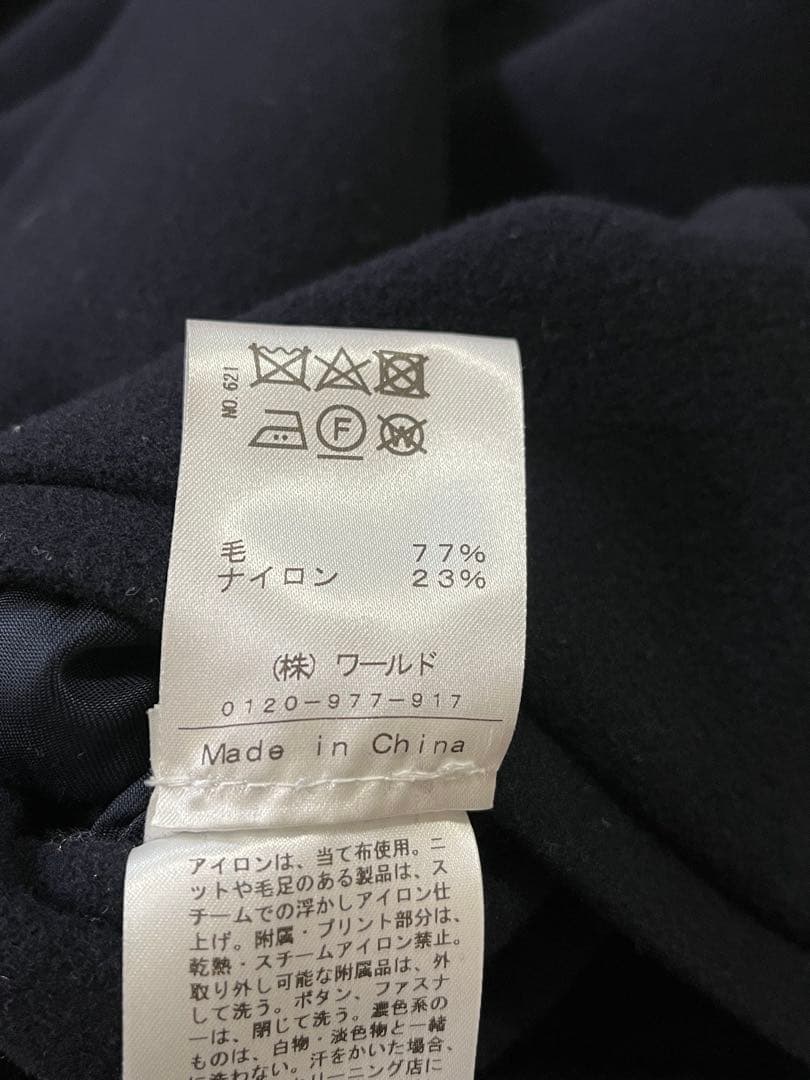 DRESSTERIOR ミドル丈リバーコート 34 ネイビー