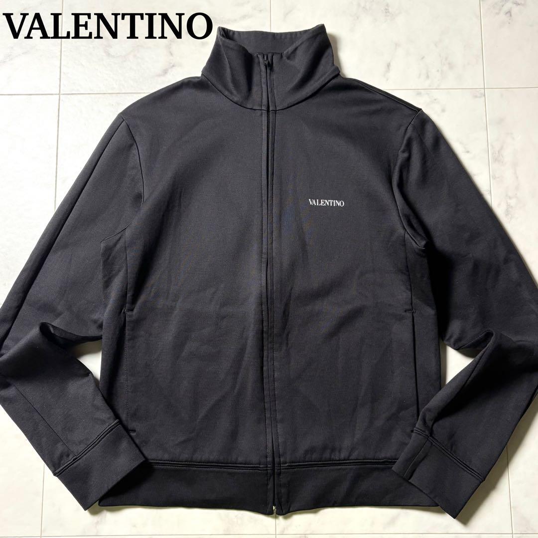 VALENTINO ワンポイントロゴ トラックジャケット スタッズ S 黒