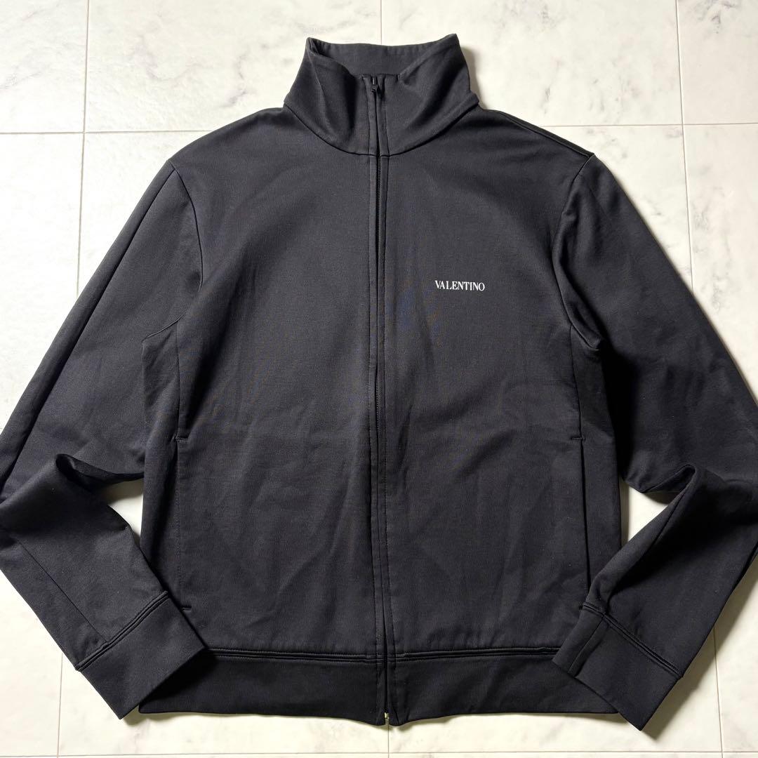 VALENTINO ワンポイントロゴ トラックジャケット スタッズ S 黒