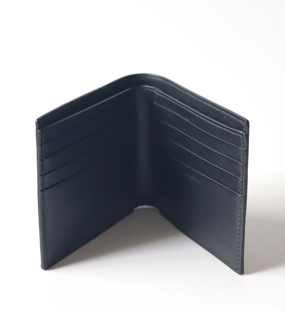 34,100円新品【ポールスミス】伊製 ペインテッドストライプ 二つ折り財布 黒