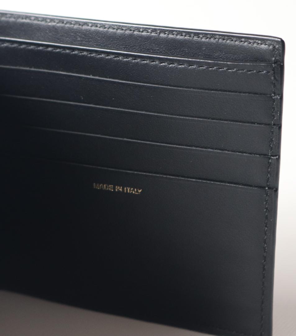 34,100円新品【ポールスミス】伊製 ペインテッドストライプ 二つ折り財布 黒