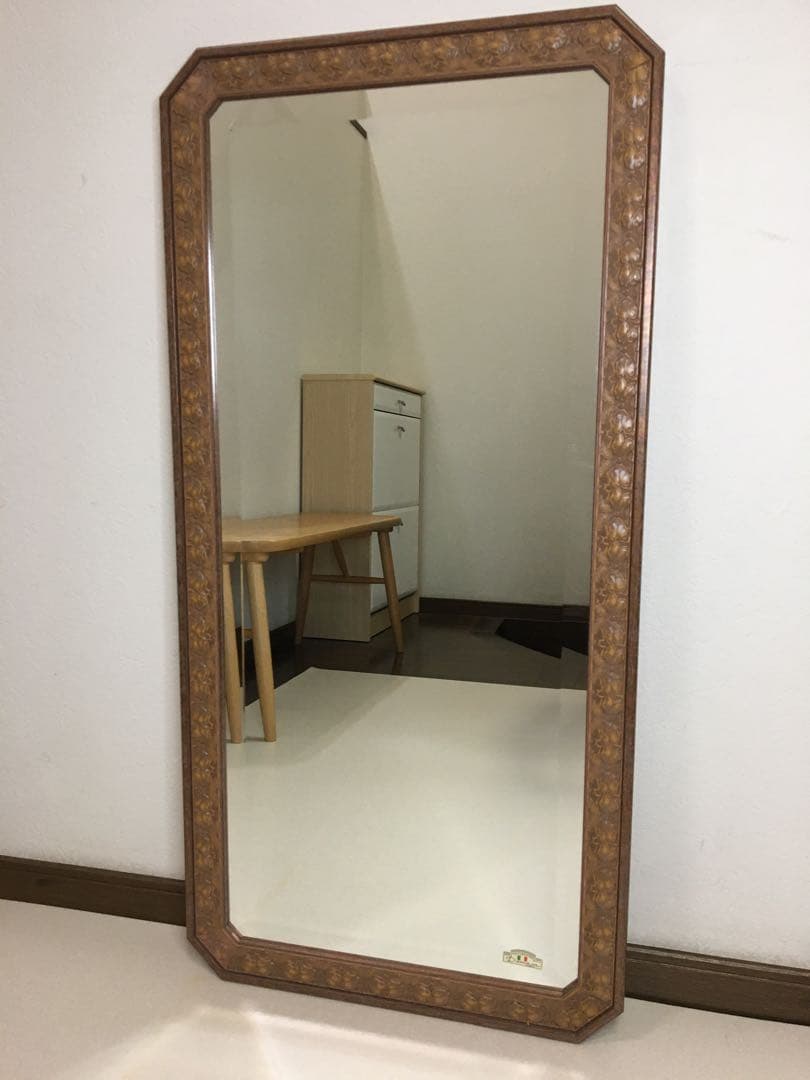 美しい彫刻 Italia Demainイタリア ドマン 壁掛け鏡 ウォールミラー