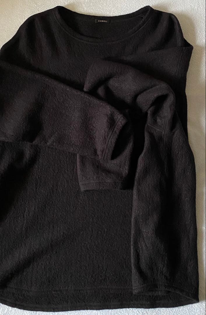 COMOLI コモリ 22AW シルクフリース長袖クルー ネイビー 3