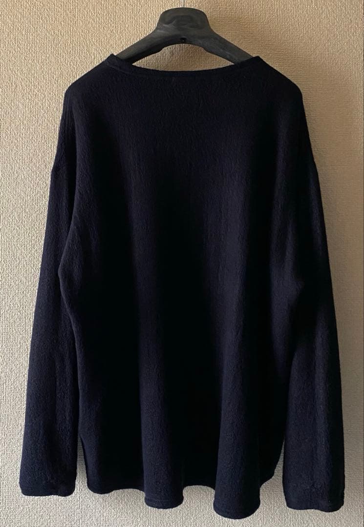 COMOLI コモリ 22AW シルクフリース長袖クルー ネイビー 3