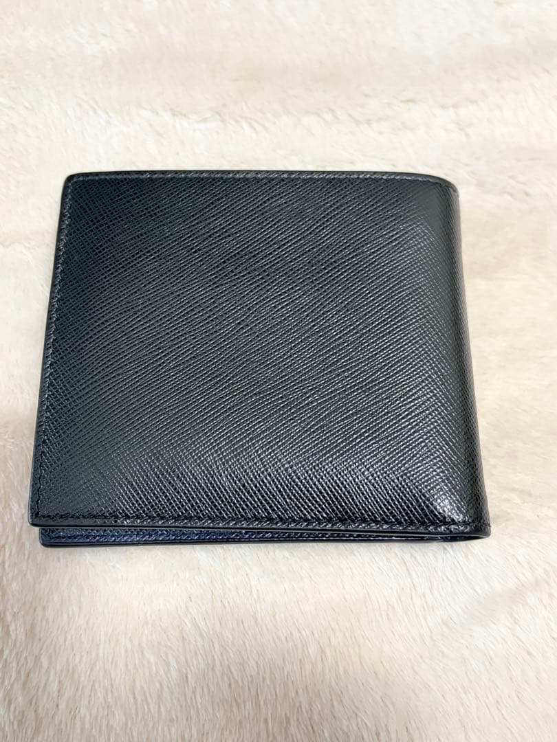 クララ PRADAサフィアーノレザー 二つ折り財布 箱付 証明カード付