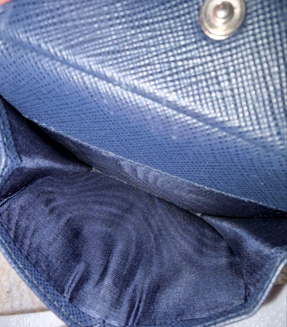 クララ PRADAサフィアーノレザー 二つ折り財布 箱付 証明カード付