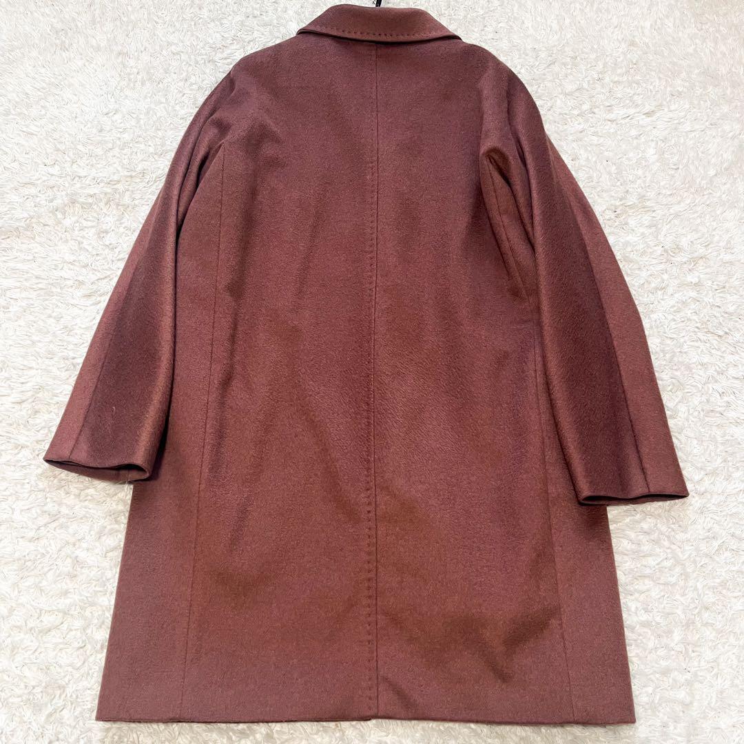 MAXMARA ロングコート チェスター カシミヤ50 ウール ココア 42