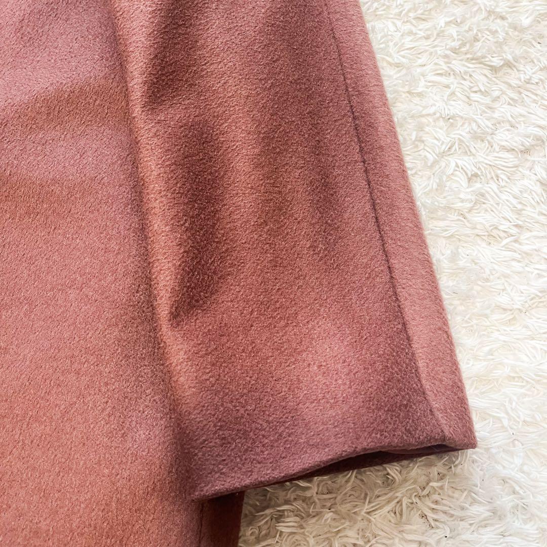 MAXMARA ロングコート チェスター カシミヤ50 ウール ココア 42