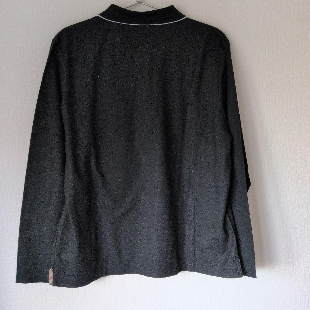 BURBERRY GOLF　ブラック 長袖ポロシャツ LL