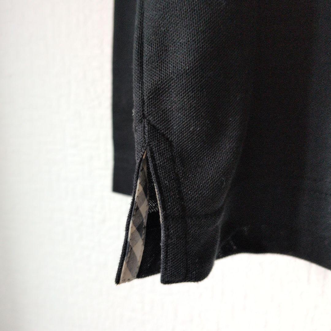 BURBERRY GOLF　ブラック 長袖ポロシャツ LL