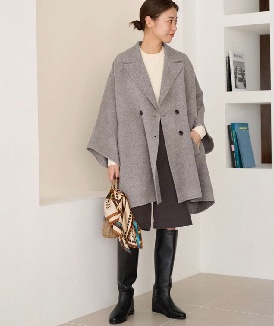 【JOURNAL STANDARD relume】ピュアラムウールポンチョ