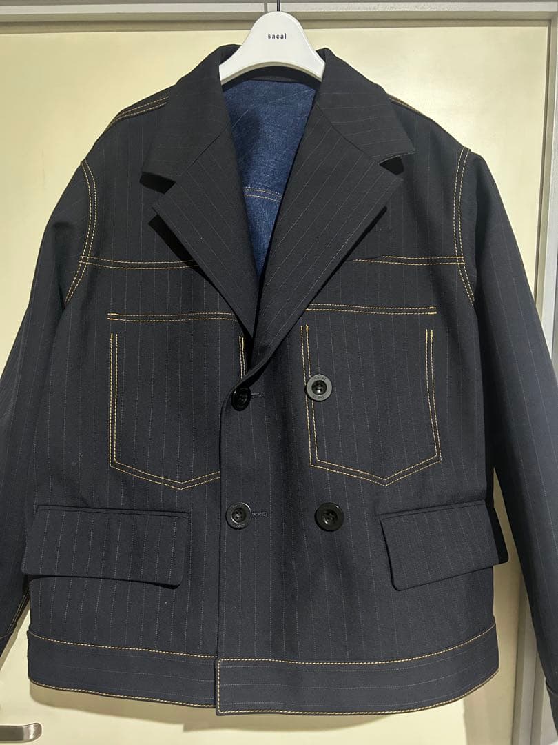 今週中お値下げsacai ストライプデニムジャケット