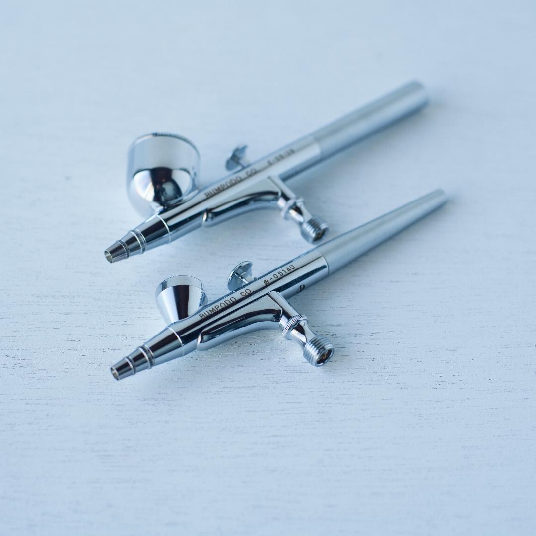 Bumpodo エアブラシ B型 0.2mm ＋ C型 0.3mm 2本 文房堂