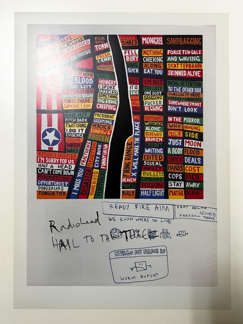 【超貴重！】レディオヘッド　Hail to the Thiefリトグラフセット