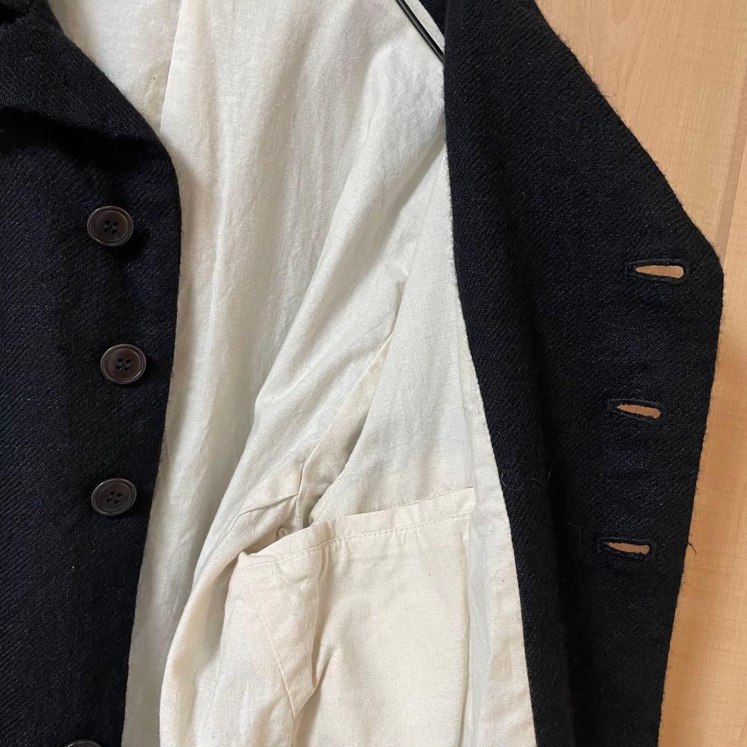 Gauze# WOOL LINEN CLASSICAL JACKET ブラック