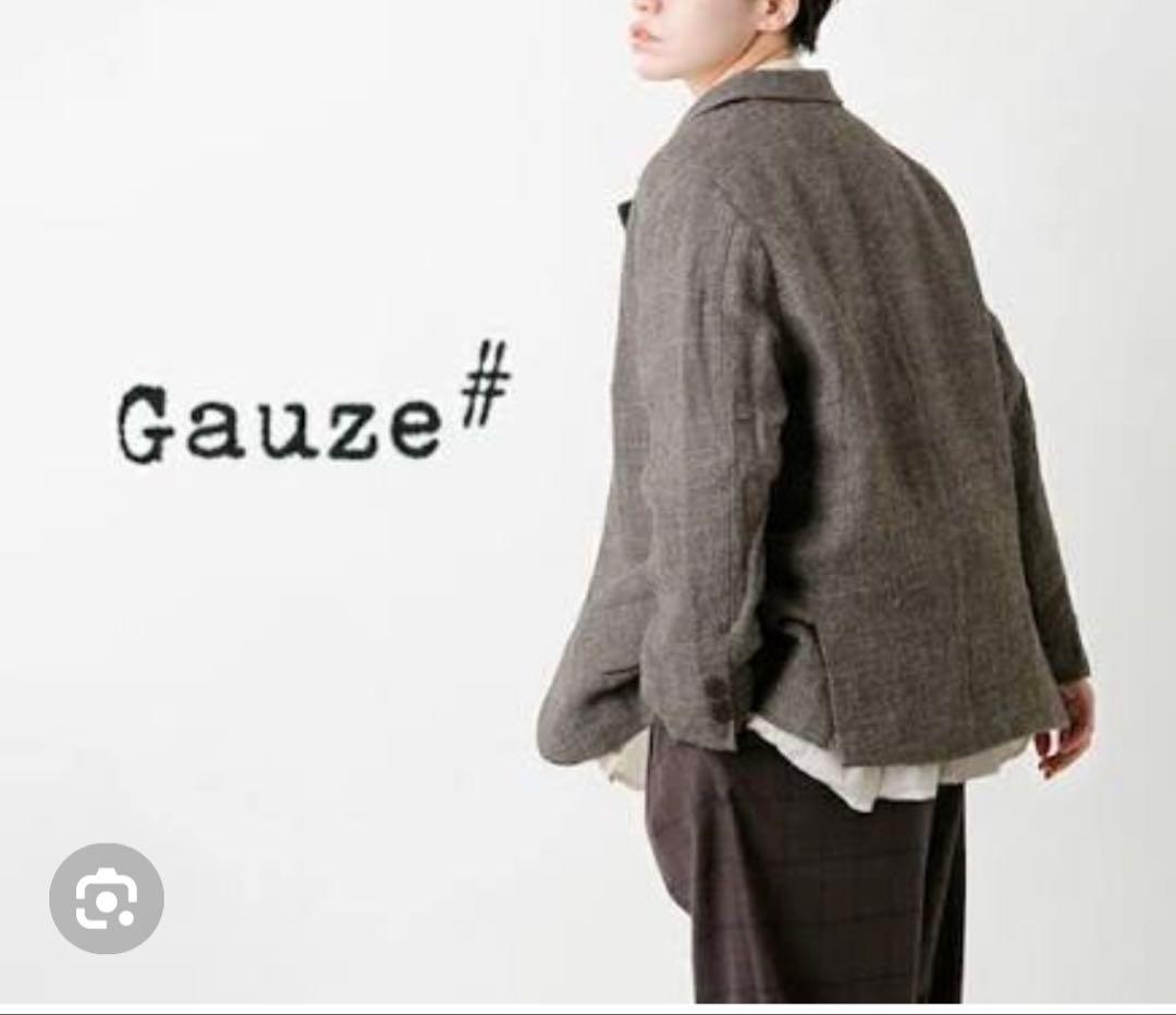 Gauze# WOOL LINEN CLASSICAL JACKET ブラック