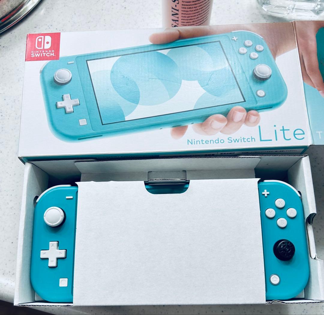 Nintendo Switch Lite ターコイズ 本体、充電器、箱あり