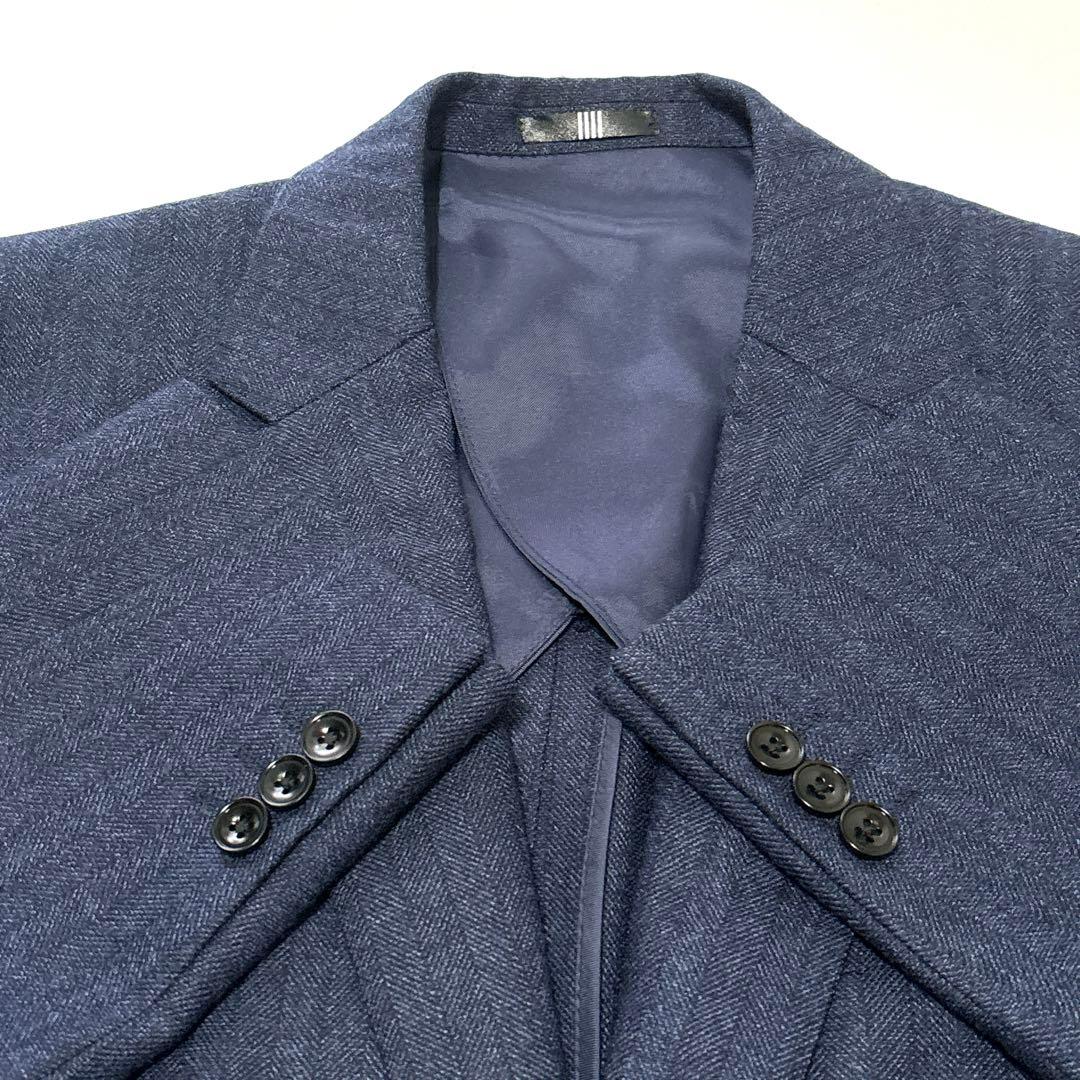 極美品✨スーツセレクト デニム調 LL スーツ ヘリンボーン　セットアップ