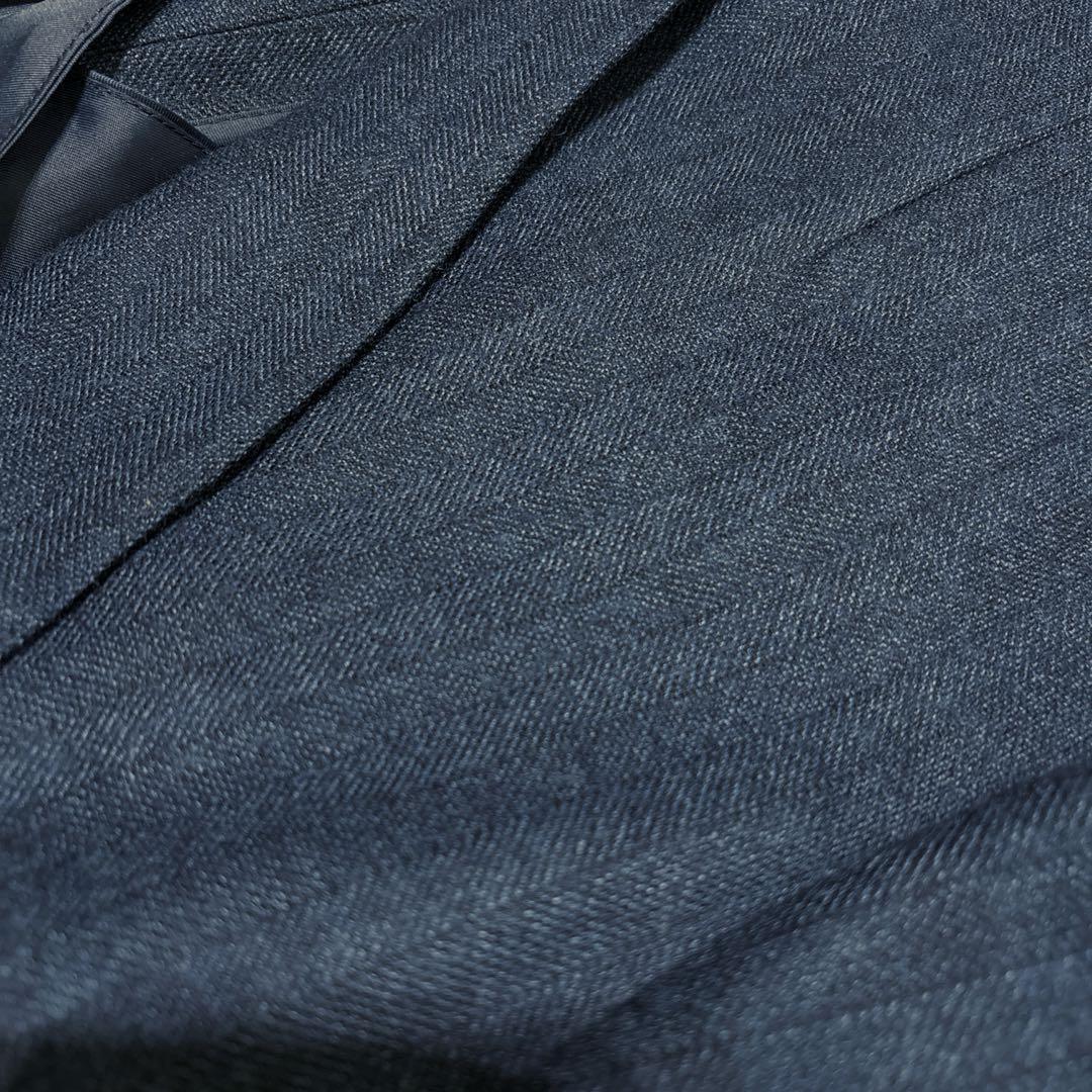 極美品✨スーツセレクト デニム調 LL スーツ ヘリンボーン　セットアップ