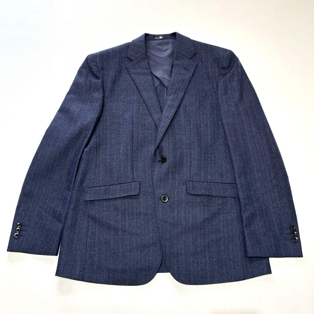 極美品✨スーツセレクト デニム調 LL スーツ ヘリンボーン　セットアップ