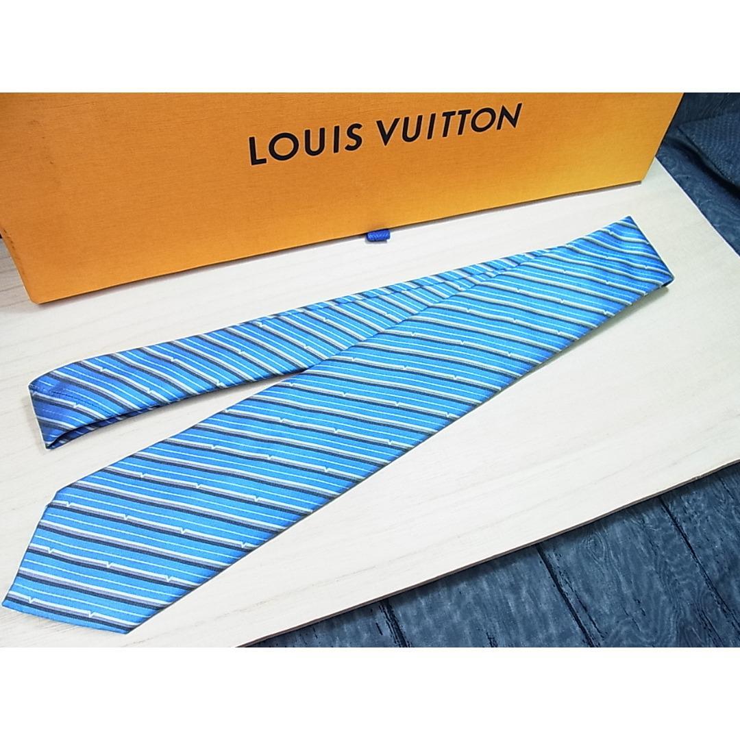 ◎正規品未使用 ルイヴィトン シルク ネクタイ クラヴァット・Vドリフト7CM