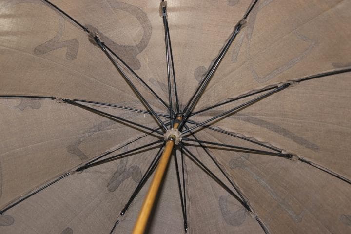 小宮商店 KOMIYA 柿渋染め 長傘 日傘 麻100％ 高級日傘 パラソル ②