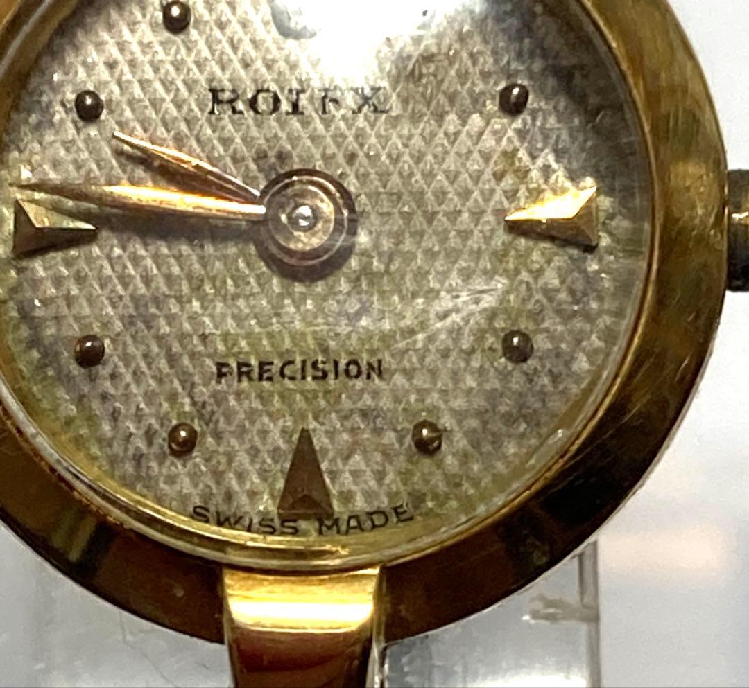 K18 ロレックス PRECISION 手巻きヴィンテージ レディース腕時計