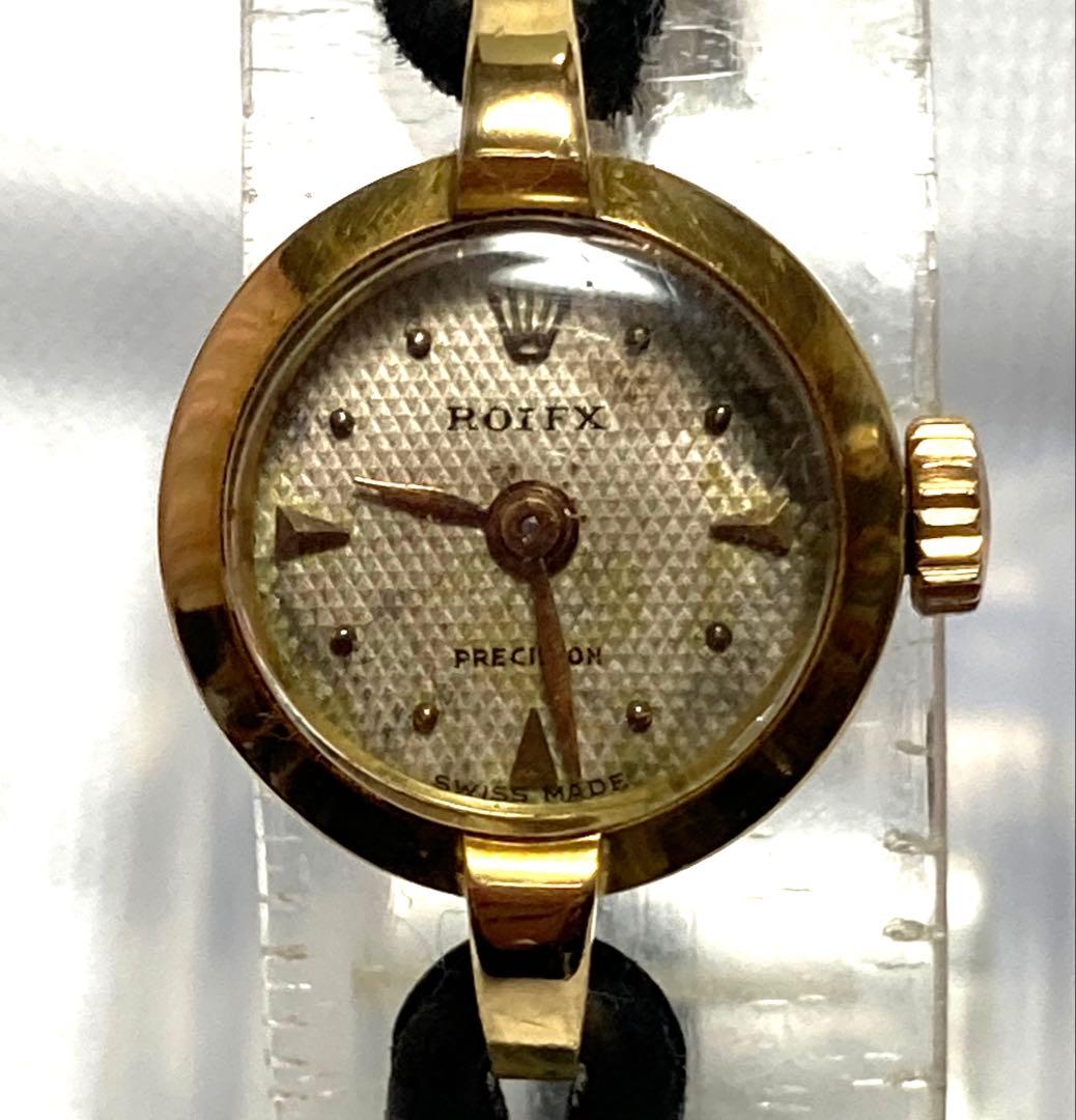 K18 ロレックス PRECISION 手巻きヴィンテージ レディース腕時計