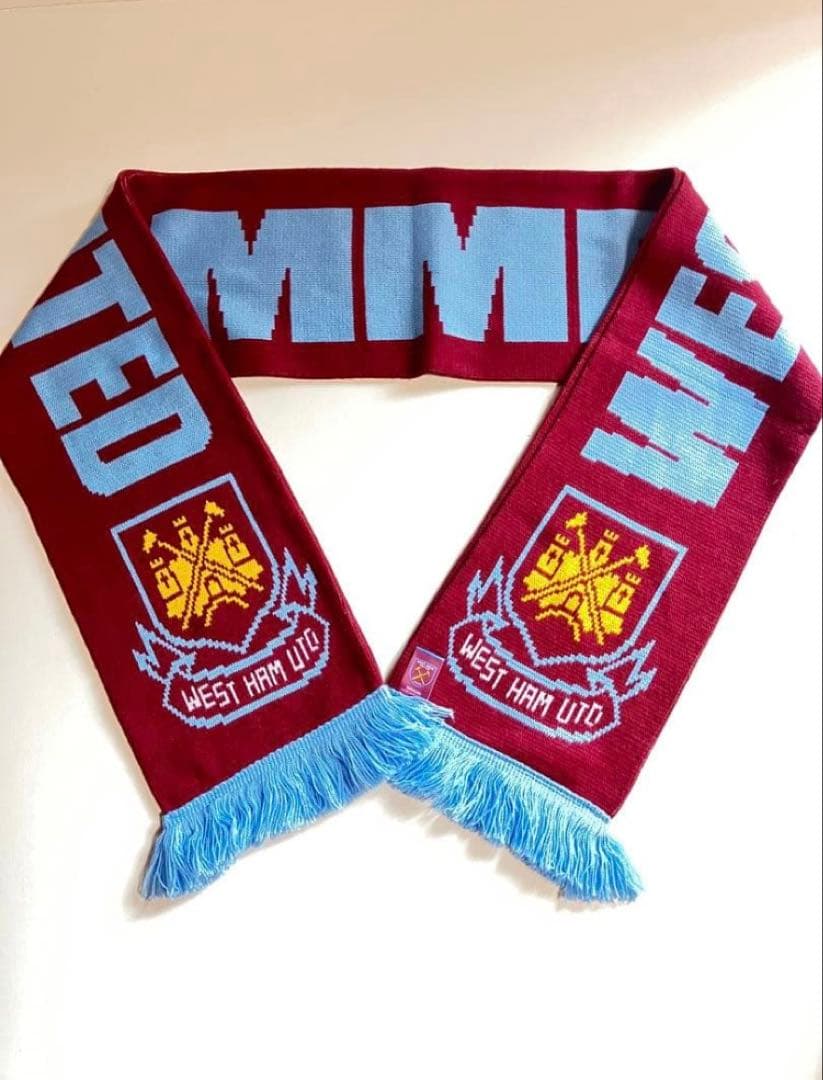 【1点物】ウエストハムユナイテッドFC ニットキャップマフラーセット ビンテージ