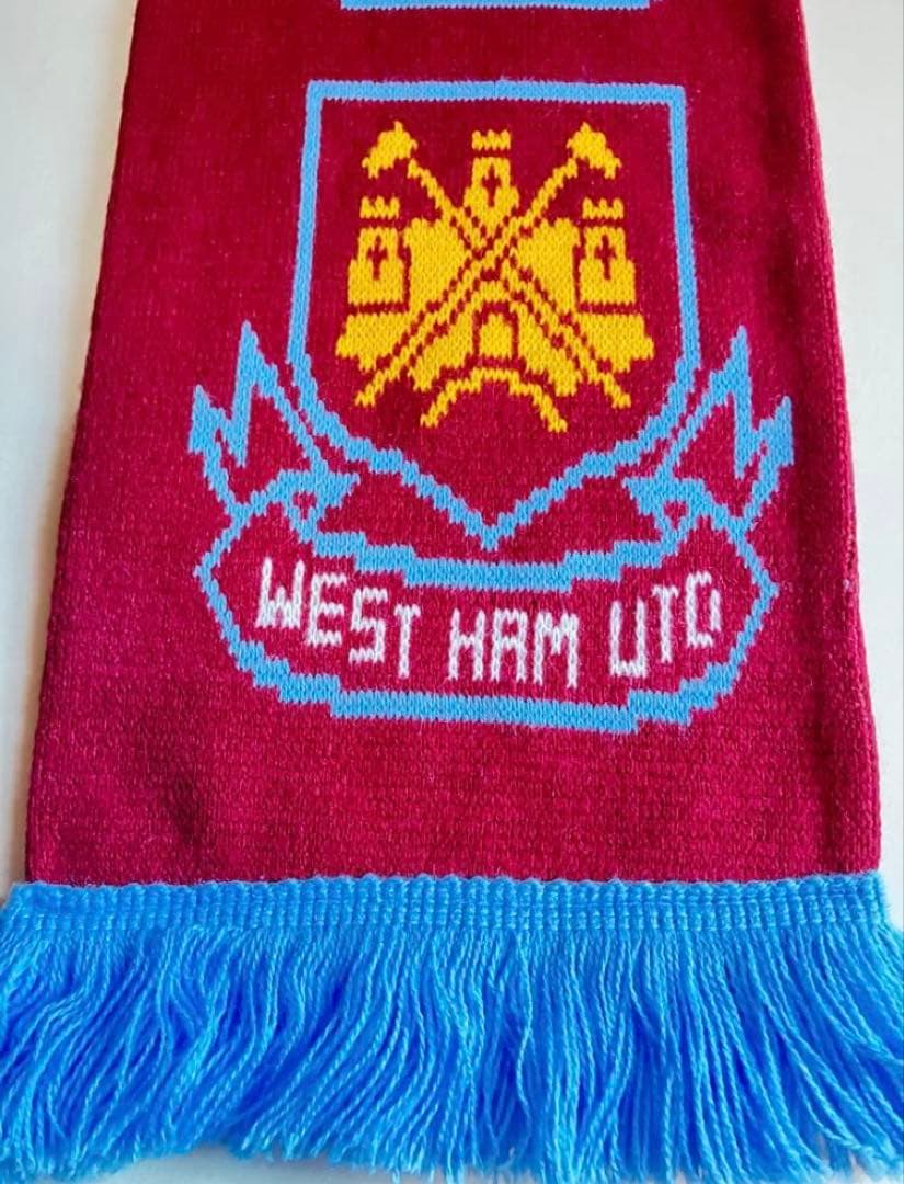 【1点物】ウエストハムユナイテッドFC ニットキャップマフラーセット ビンテージ