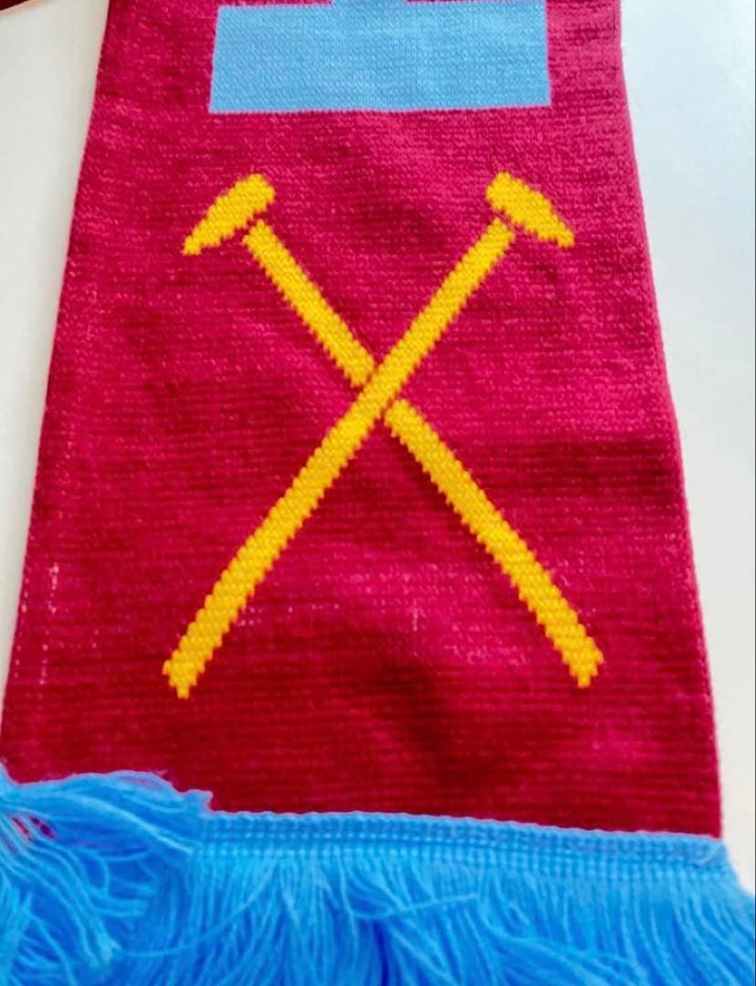 【1点物】ウエストハムユナイテッドFC ニットキャップマフラーセット ビンテージ