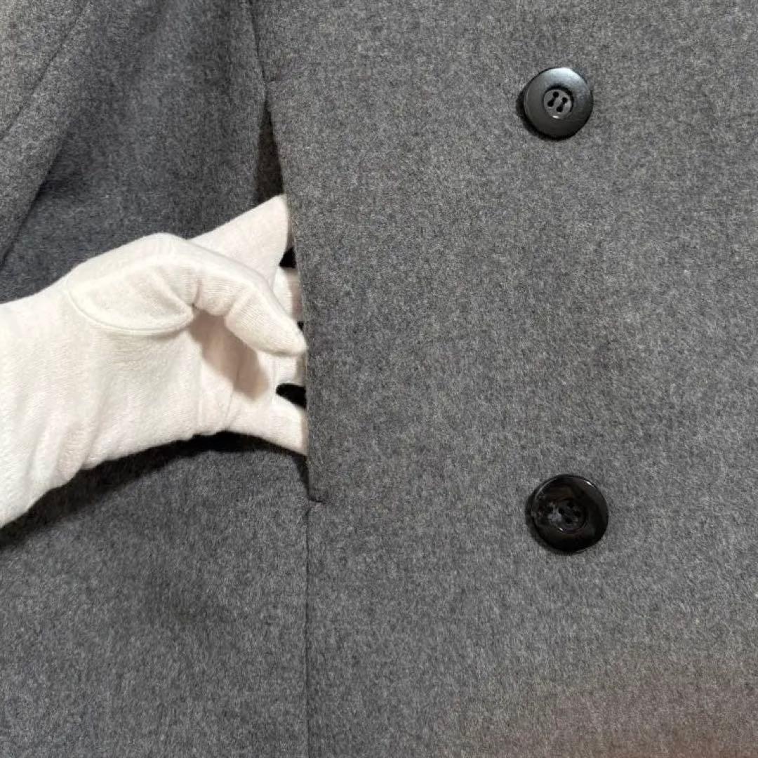 美品　Adam et Rope （アダム エ ロペ）ビッグラペルコート　グレー