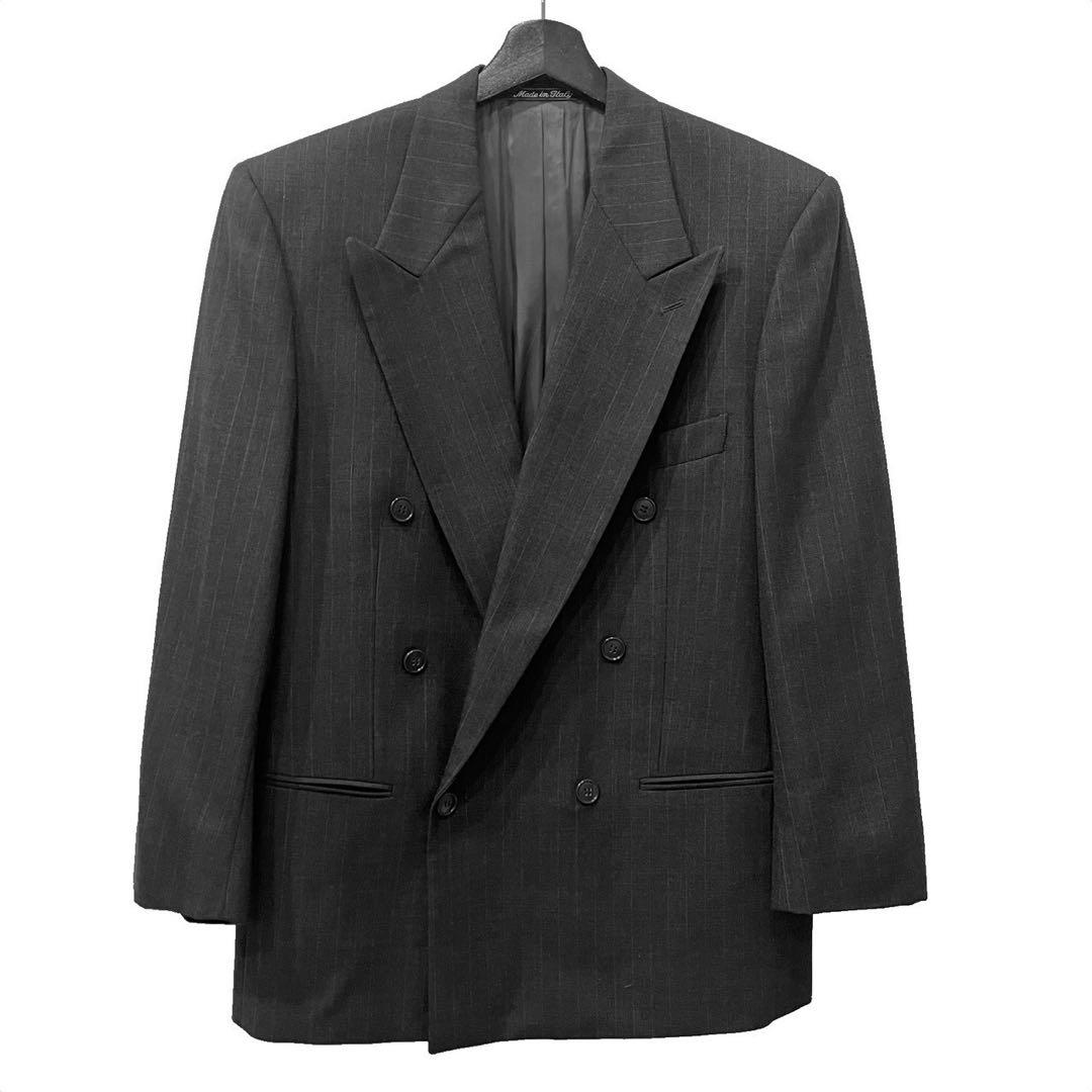 90s ARMANI ウールダブルジャケット ジョルジオ 名作 GIORGIO