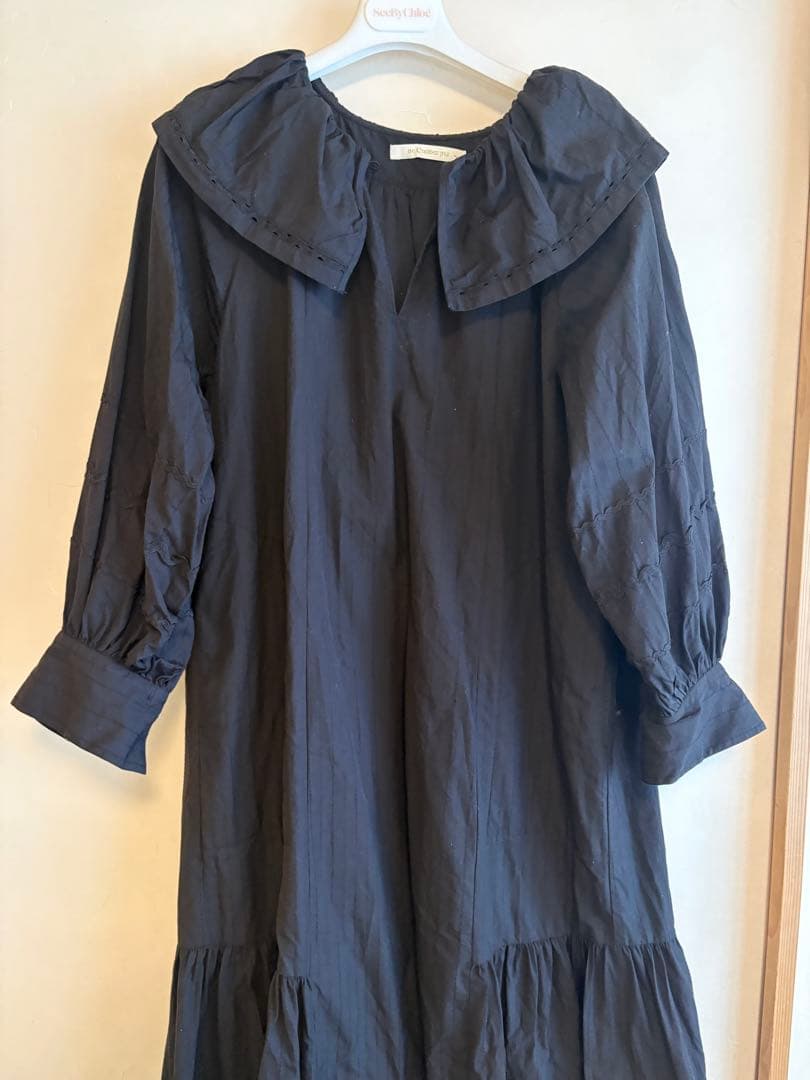 【美品】ne Quittez pas ヌキテパ　ワンピースブラック Sサイズ