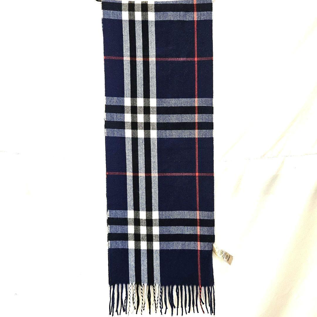 BURBERRY バーバリー マフラー ストール カシミヤ ノバチェック 青