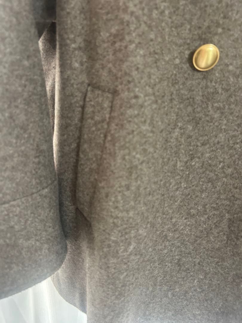 ほぼ新品SHIPSシップスウール ライク ジャージー メルトン2WAY Pコート