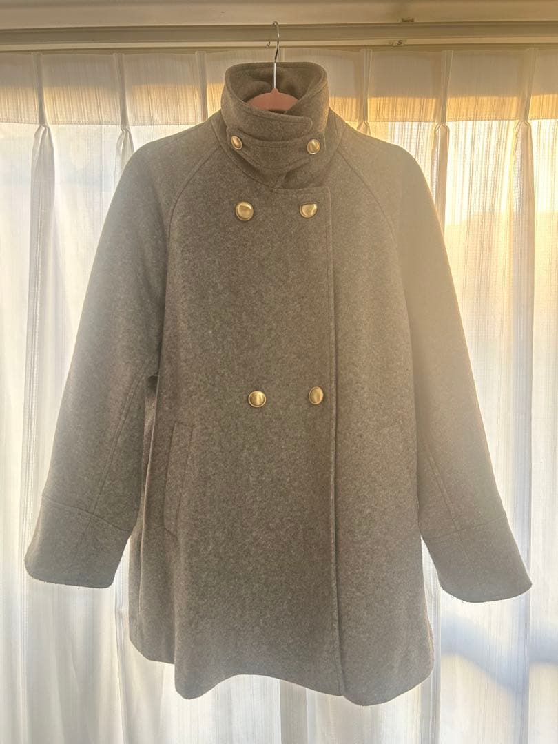 ほぼ新品SHIPSシップスウール ライク ジャージー メルトン2WAY Pコート