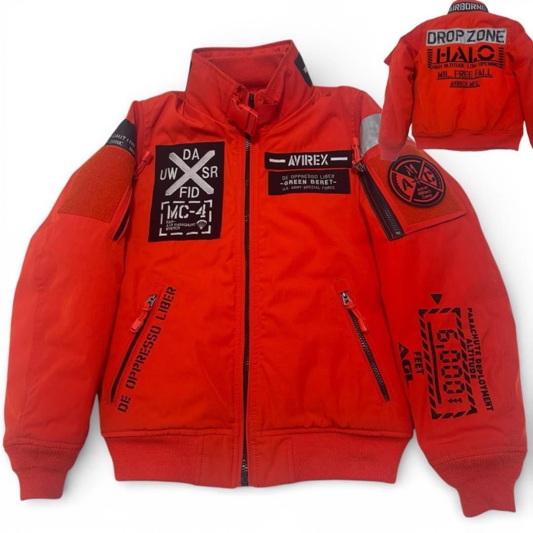 ✨極美品✨AVIREX　MOD　HALO　MA-1　フライトジャケット　オレンジ