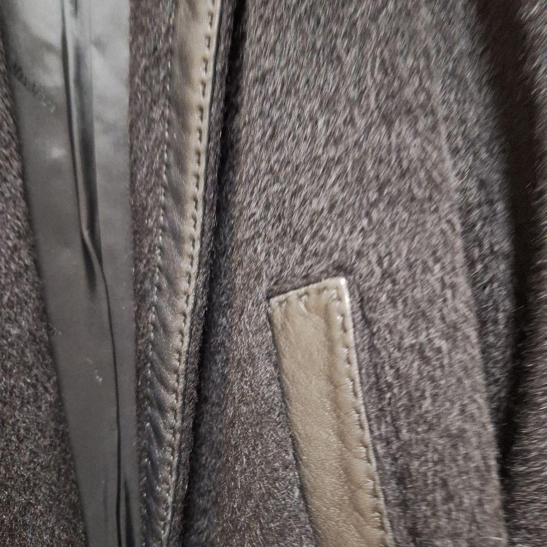 さ*お様 Max Mara　白タグ　コート　アルパカ　レザー　モコモコ